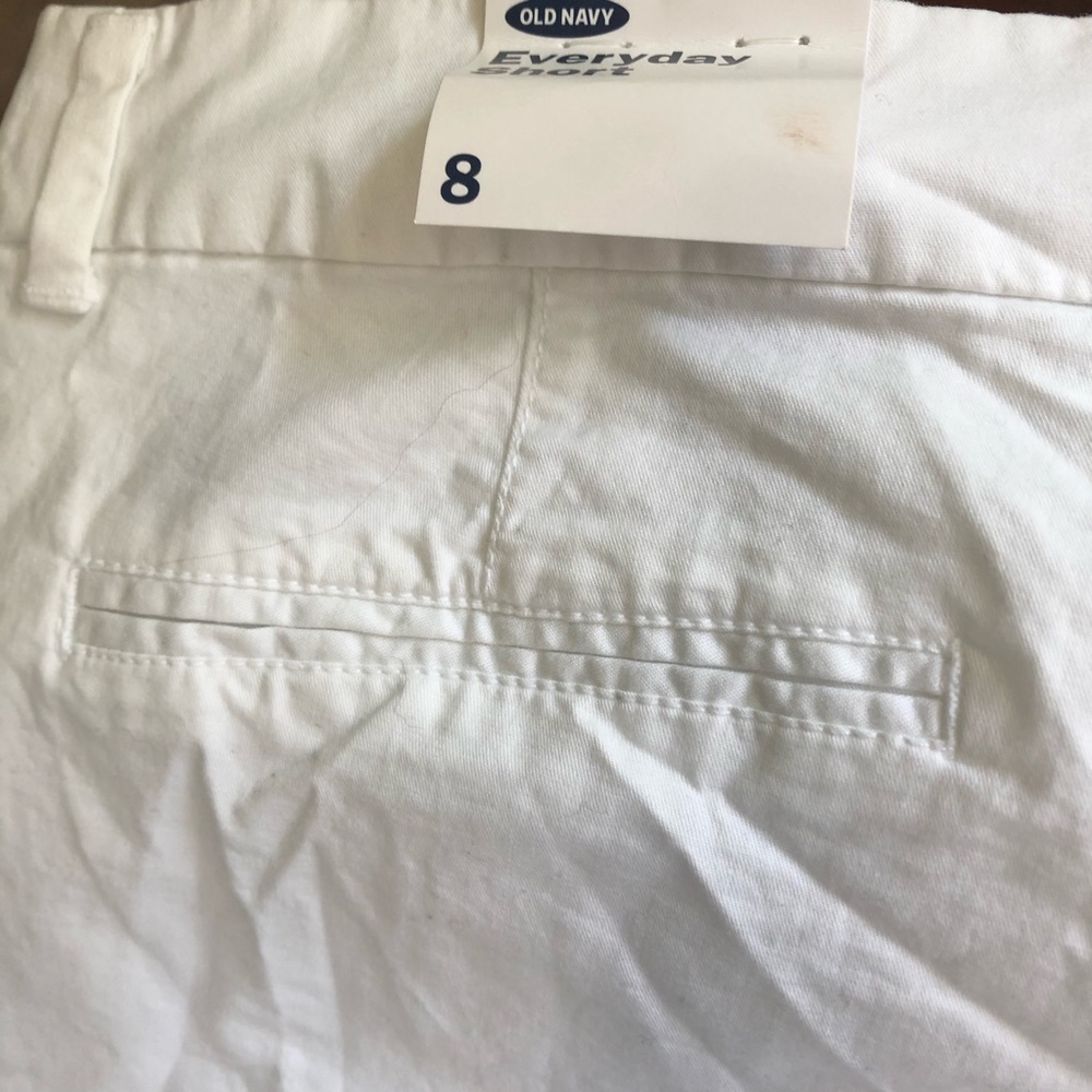 White 5” Cotton Twill Shorts NEW Size 8 - Picture 6 of 6